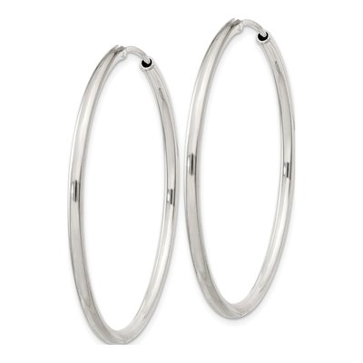Sterling Silver 41mm Hoop Earrings – view 3