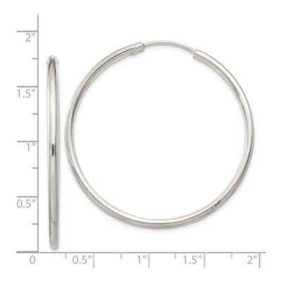 Sterling Silver 41mm Hoop Earrings – view 5