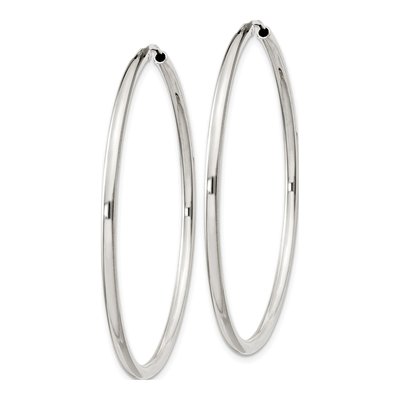 Sterling Silver 45mm Hoop Earrings – view 3