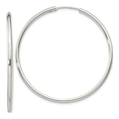 Sterling Silver 45mm Hoop Earrings