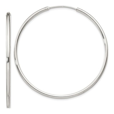 Sterling Silver 50mm Hoop Earrings