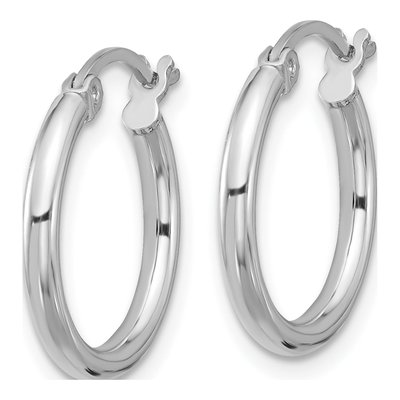 Sterling Silver 19mm Hoop Earrings – view 3
