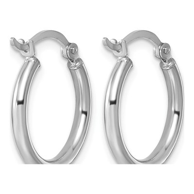 Sterling Silver 19mm Hoop Earrings – view 5