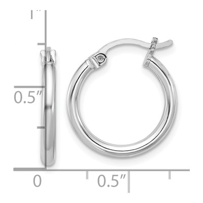 Sterling Silver 19mm Hoop Earrings – view 6