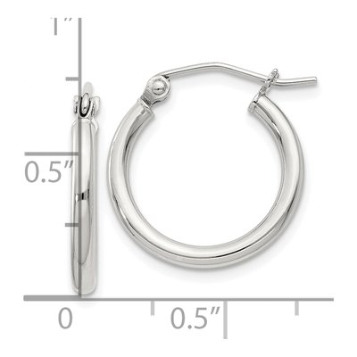 Sterling Silver 19mm Round Hoop Earrings – view 5