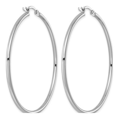 Sterling Silver 52mm Hoop Earrings – view 5