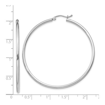 Sterling Silver 52mm Hoop Earrings – view 6