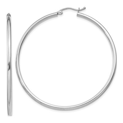 Sterling Silver 52mm Hoop Earrings