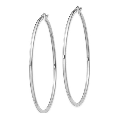 Sterling Silver 63mm Hoop Earrings – view 3