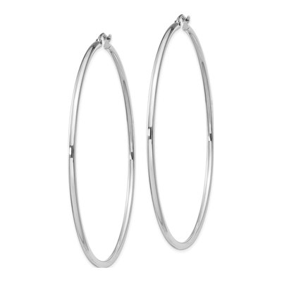 Sterling Silver 67mm Hoop Earrings – view 3