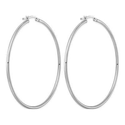 Sterling Silver 67mm Hoop Earrings – view 5