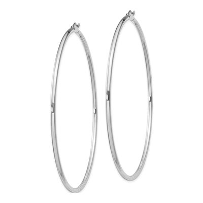 Sterling Silver 72mm Hoop Earrings – view 3
