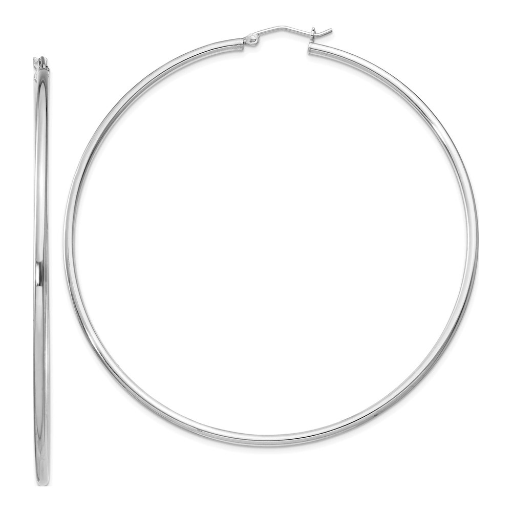Sterling Silver 72mm Hoop Earrings