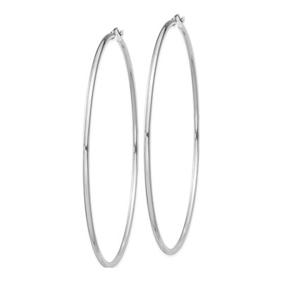 Sterling Silver 82mm Hoop Earrings – view 3