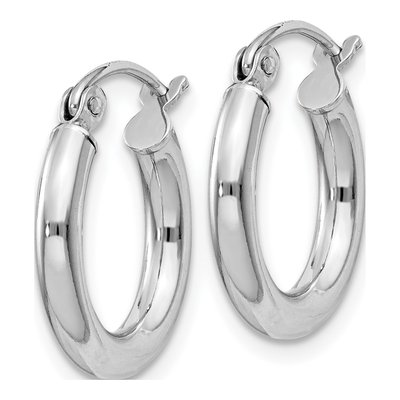 Sterling Silver 17mm Hoop Earrings – view 3