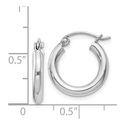 Sterling Silver 17mm Hoop Earrings – view 6