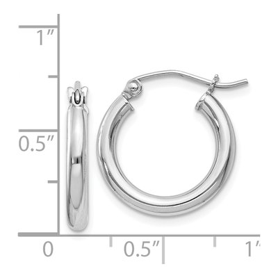 Sterling Silver 19mm Hoop Earrings – view 6