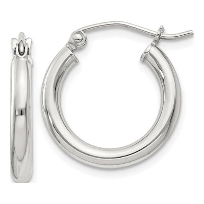 Sterling Silver 19mm Round Hoop Earrings