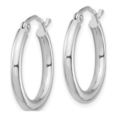 Sterling Silver 22mm Hoop Earrings – view 3