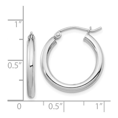 Sterling Silver 22mm Hoop Earrings – view 6