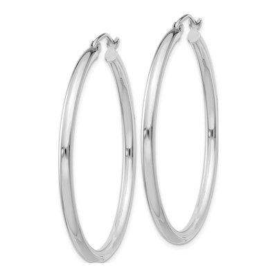 Sterling Silver 42mm Round Hoop Earrings – view 3