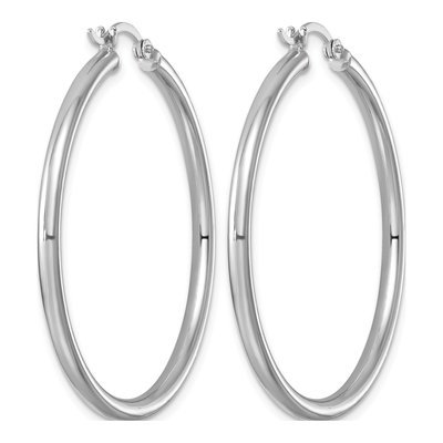 Sterling Silver 42mm Round Hoop Earrings – view 5