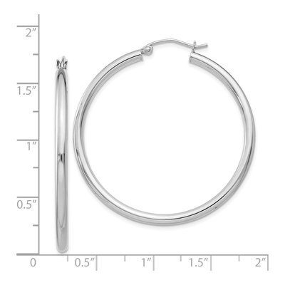 Sterling Silver 42mm Round Hoop Earrings – view 6