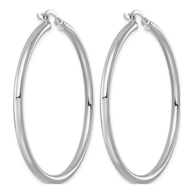 Sterling Silver 46mm Hoop Earrings – view 5