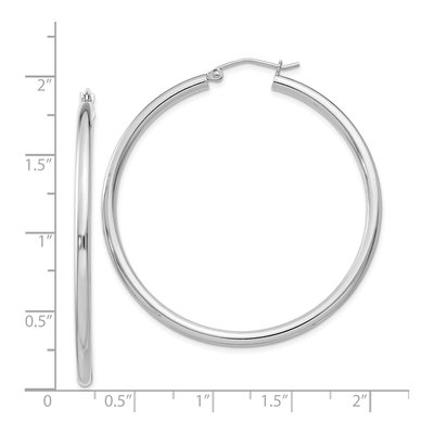 Sterling Silver 46mm Hoop Earrings – view 6