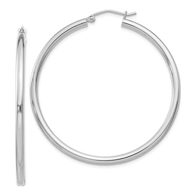 Sterling Silver 46mm Hoop Earrings