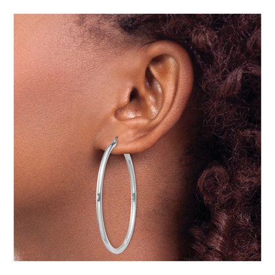 Sterling Silver 52mm Hoop Earrings – view 4