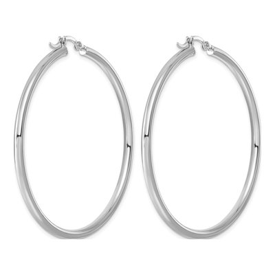 Sterling Silver 52mm Hoop Earrings – view 5