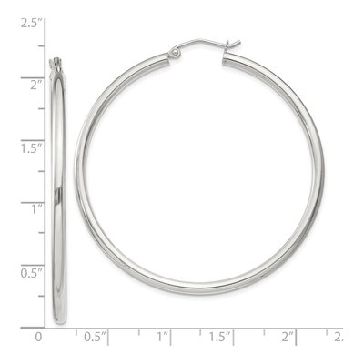 Sterling Silver 52mm Round Hoop Earrings – view 5