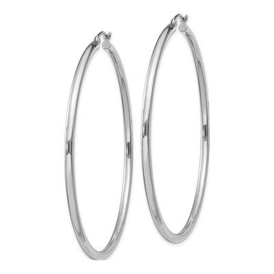 Sterling Silver 62mm Round Hoop Earrings – view 3