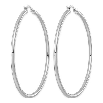 Sterling Silver 62mm Round Hoop Earrings – view 5