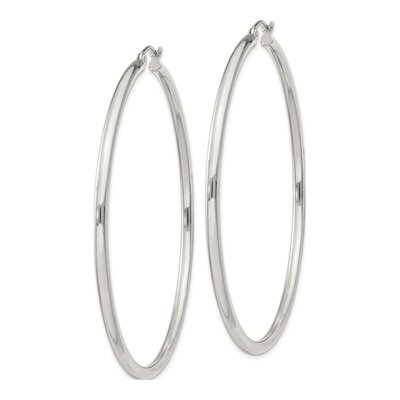 Sterling Silver 62mm Round Hoop Earrings – view 3