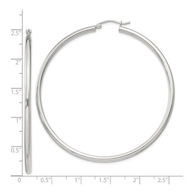 Sterling Silver 62mm Round Hoop Earrings – view 5