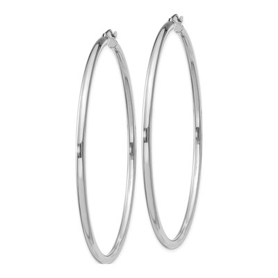 Sterling Silver 67mm Hoop Earrings – view 3
