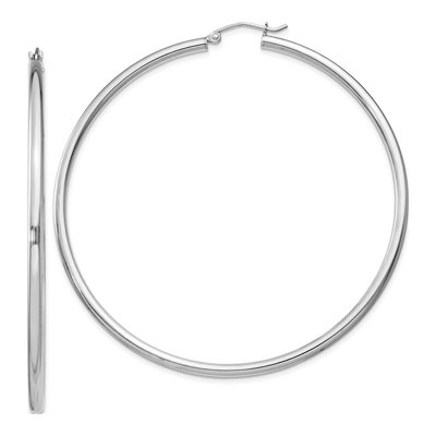 Sterling Silver 67mm Hoop Earrings