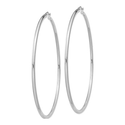 Sterling Silver 82mm Round Hoop Earrings – view 3