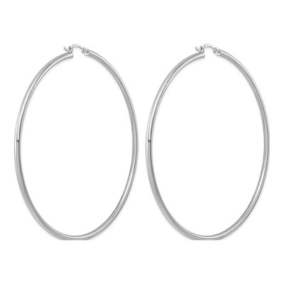Sterling Silver 82mm Round Hoop Earrings – view 5