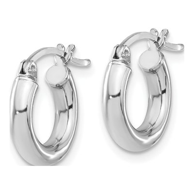 Sterling Silver 16mm Hoop Earrings – view 3