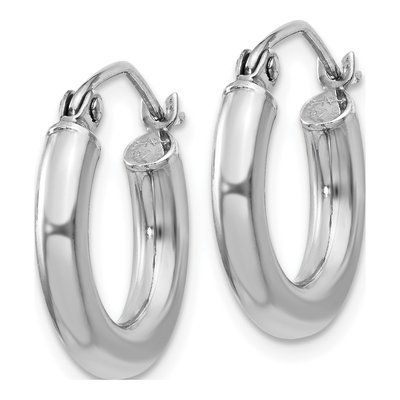 Sterling Silver 17mm Hoop Earrings – view 3