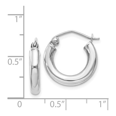 Sterling Silver 17mm Hoop Earrings – view 6