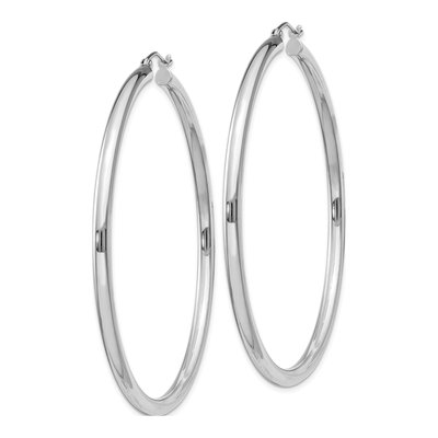 Sterling Silver 61mm Hoop Earrings – view 3