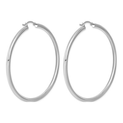 Sterling Silver 61mm Hoop Earrings – view 5