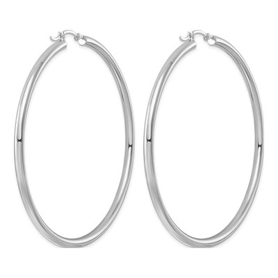 Sterling Silver 67mm Hoop Earrings – view 5