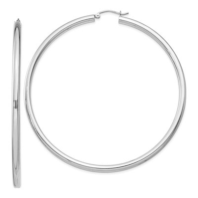 Sterling Silver 71mm Hoop Earrings