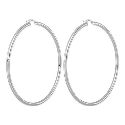 Sterling Silver 81mm Hoop Earrings – view 5