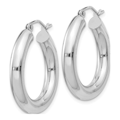 Sterling Silver 27mm Hoop Earrings – view 3